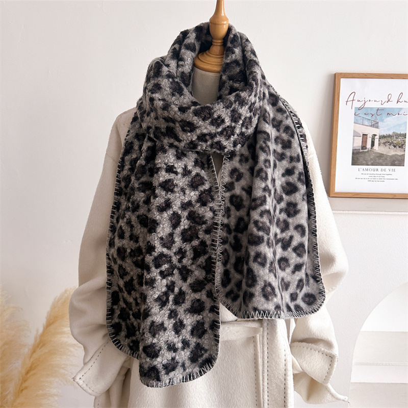 Autumn Winter Leopard Scarf Wo - огляд і ціна Woven Scarf Blanket