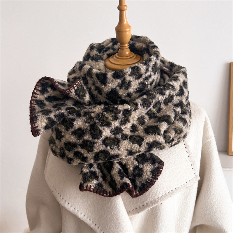 Autumn Winter Leopard Scarf Wo - огляд і ціна Woven Scarf Blanket