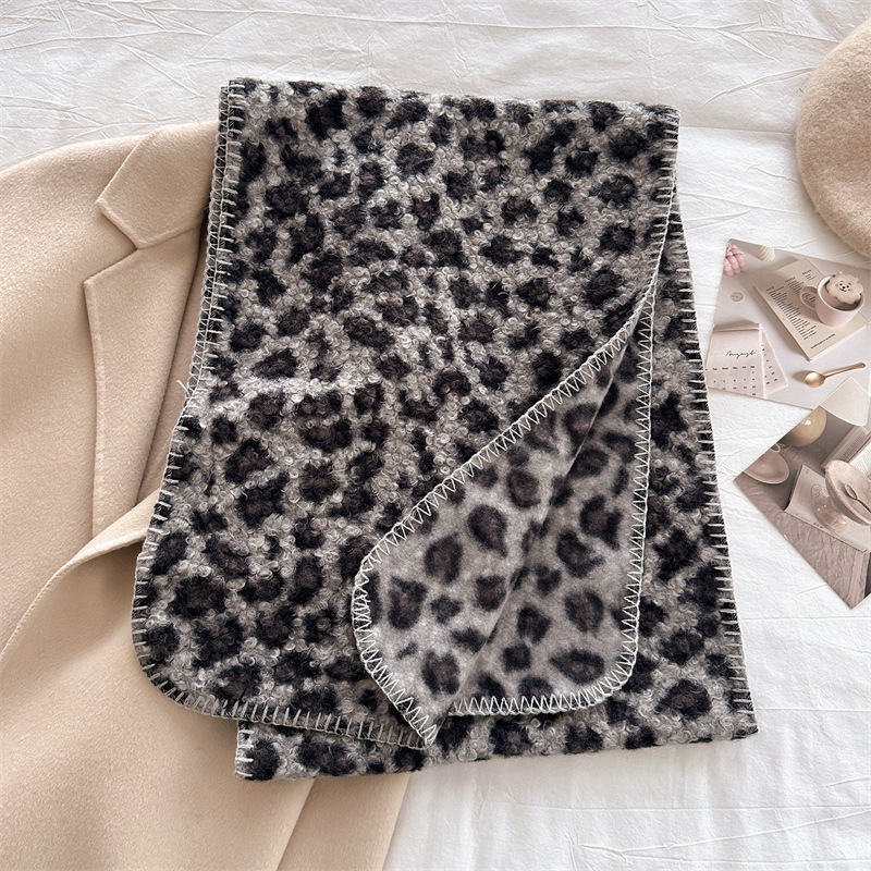 Autumn Winter Leopard Scarf Wo - огляд і ціна Woven Scarf Blanket