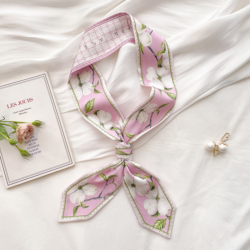 Korean Silk Satin Long Scarf F - огляд і ціна Silk Neck Scarf
