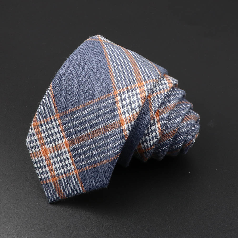 Classic Black Grey Plaid Cotto - огляд і ціна Skinny Tie Men