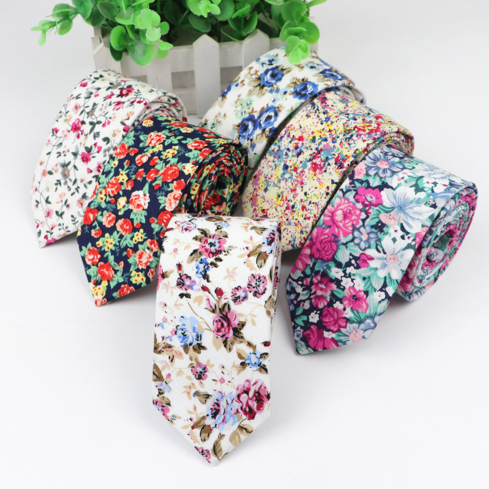 Cotton Flower Tie Men's Colour - огляд і ціна Skinny Tie Men