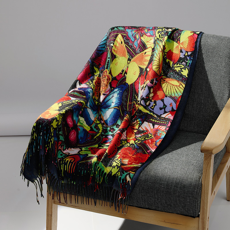 Luxury Brand Oil Painting Cash - огляд і ціна Woven Scarf Blanket