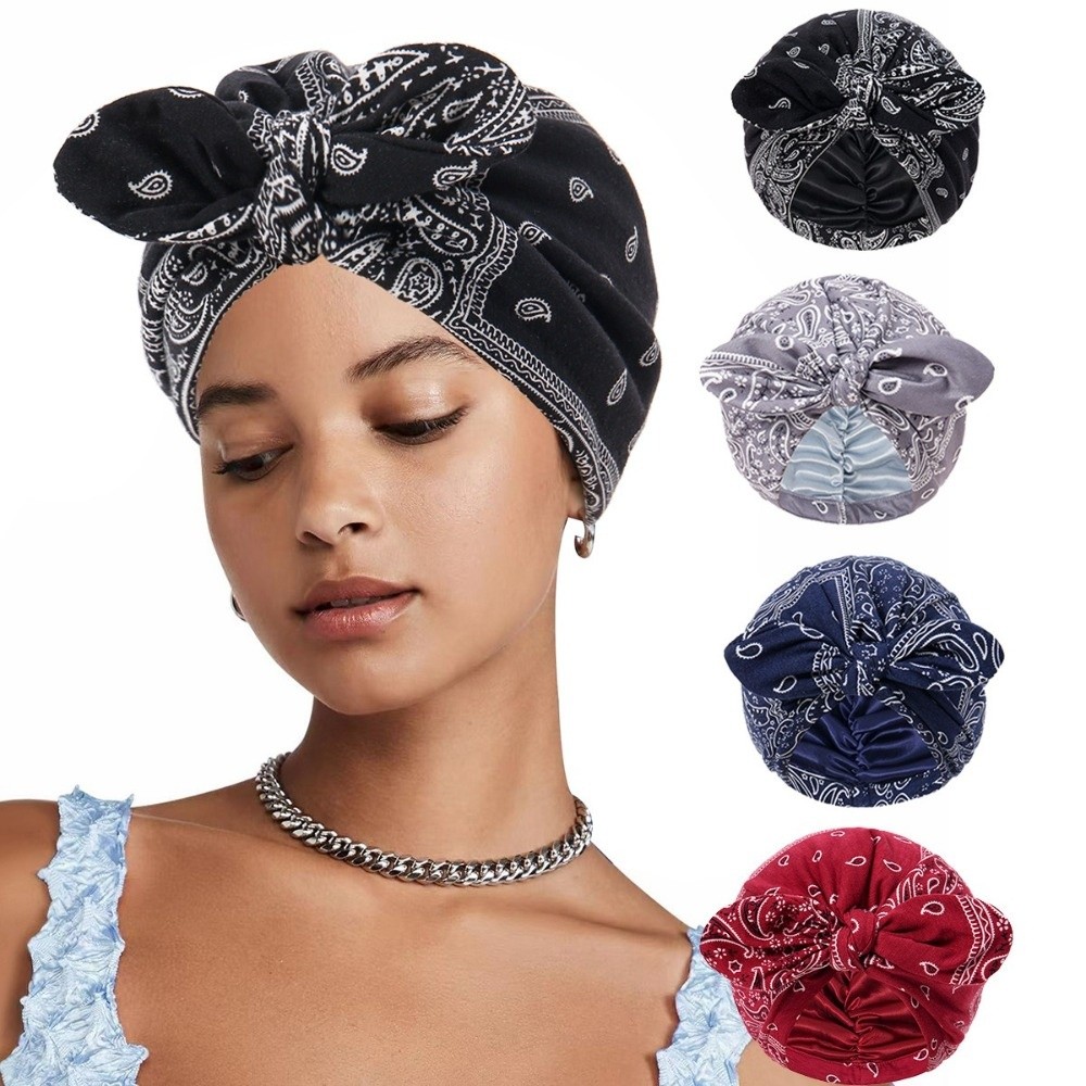 Satin Lined Bandana Turban Hat - огляд і ціна Bow Tie Pre Tied